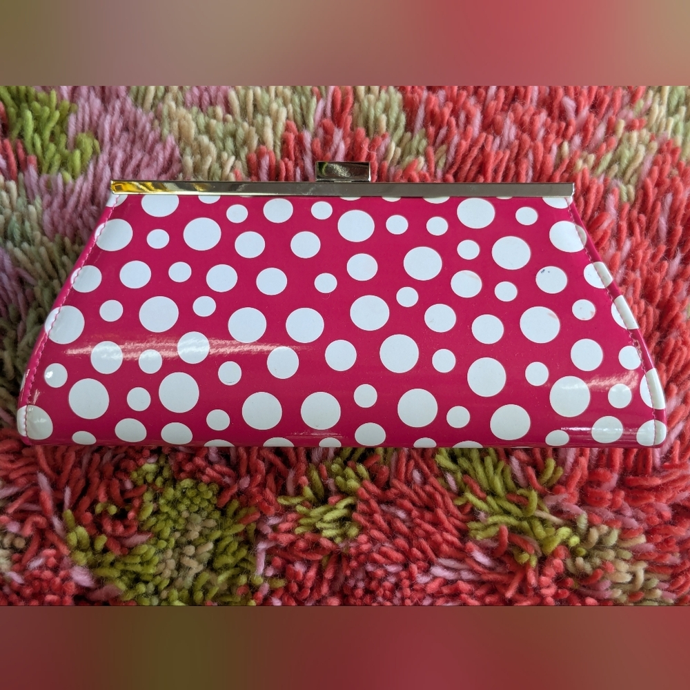 Neiman Marcus Pink Polka Dot Clutch